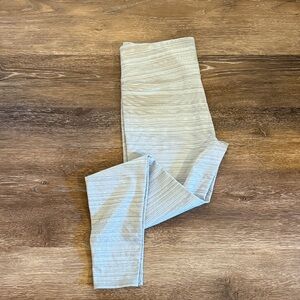 Athleta Light Gray Textured Leggings